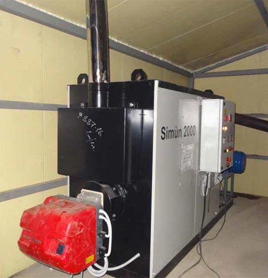 Генератор горячего воздуха SIMUN 2000 для разогрева инертных материалов