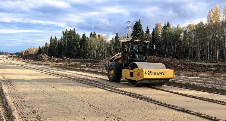 Автогрейдер SANY STG230C-10S и грунтовый каток SANY SSR160C-10S